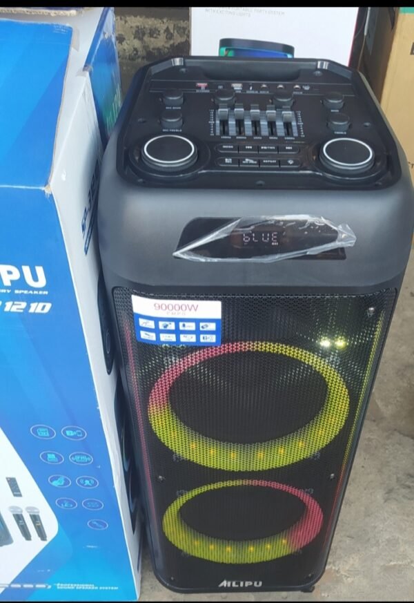 Brand new Ailipu 3121D party speaker with 2 wireless mic - Image 2