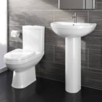 Modern Ceramic Toilet & Pedestal Basin Set