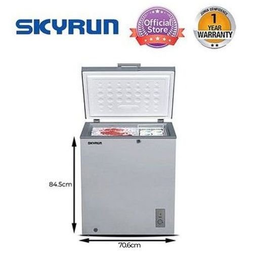 1 (8) Skyrun 145L Chest Freezer (BD-145A) - Grey - Image 1
