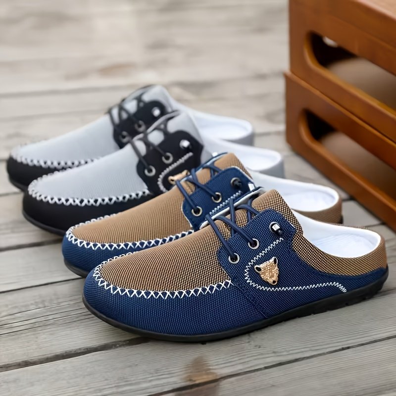 Zapatos De Hombreautumn New Men's Home Shoes, Made of High-quality Breathable Fabric, Fashionable Contrasting Color Design, Lined with Fabric, Providing Good Comfort, Soft and Skin Friendly, Suitable for Indoor Leisure and Sports, Versatile Equipment - Image 2