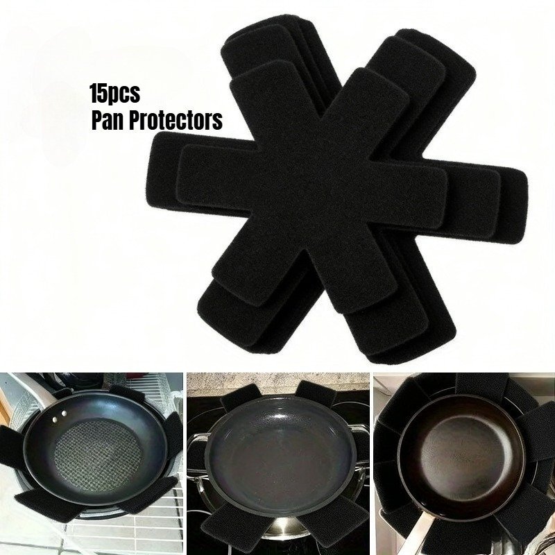 Set of 15pcs High-Quality Non-Stick Pot Holders with Scratch-Resistant Pattern. Washable And Reusable, These Felt Pot Holders Are Suitable for All Types of Cookware. They Protect Your Pots And Pans, Are Durable, And Provide a Non-Slip Grip. Compa - Image 11