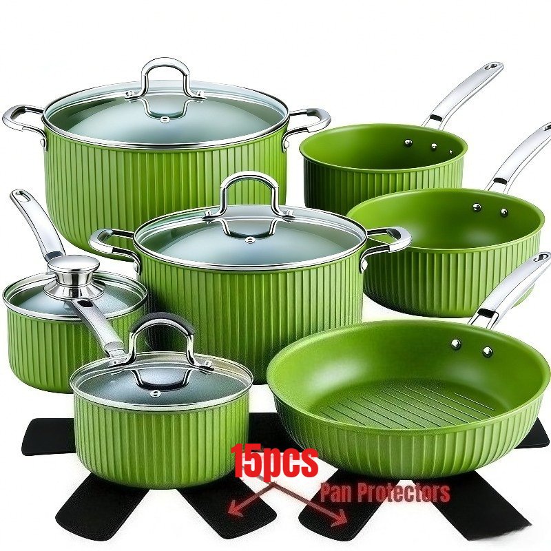 Set of 15pcs High-Quality Non-Stick Pot Holders with Scratch-Resistant Pattern. Washable And Reusable, These Felt Pot Holders Are Suitable for All Types of Cookware. They Protect Your Pots And Pans, Are Durable, And Provide a Non-Slip Grip. Compa - Image 9