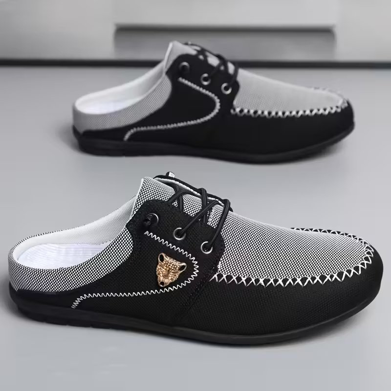 Zapatos De Hombreautumn New Men's Home Shoes, Made of High-quality Breathable Fabric, Fashionable Contrasting Color Design, Lined with Fabric, Providing Good Comfort, Soft and Skin Friendly, Suitable for Indoor Leisure and Sports, Versatile Equipment - Image 4