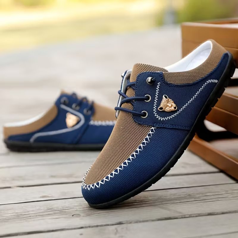 Zapatos De Hombreautumn New Men's Home Shoes, Made of High-quality Breathable Fabric, Fashionable Contrasting Color Design, Lined with Fabric, Providing Good Comfort, Soft and Skin Friendly, Suitable for Indoor Leisure and Sports, Versatile Equipment - Image 7