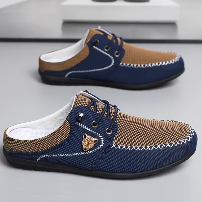 Zapatos De Hombreautumn New Men's Home Shoes, Made of High-quality Breathable Fabric, Fashionable Contrasting Color Design, Lined with Fabric, Providing Good Comfort, Soft and Skin Friendly, Suitable for Indoor Leisure and Sports, Versatile Equipment - Image 8