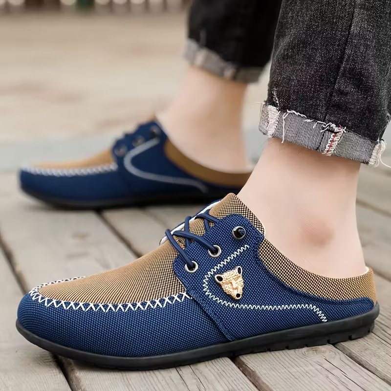 Zapatos De Hombreautumn New Men's Home Shoes, Made of High-quality Breathable Fabric, Fashionable Contrasting Color Design, Lined with Fabric, Providing Good Comfort, Soft and Skin Friendly, Suitable for Indoor Leisure and Sports, Versatile Equipment - Image 9
