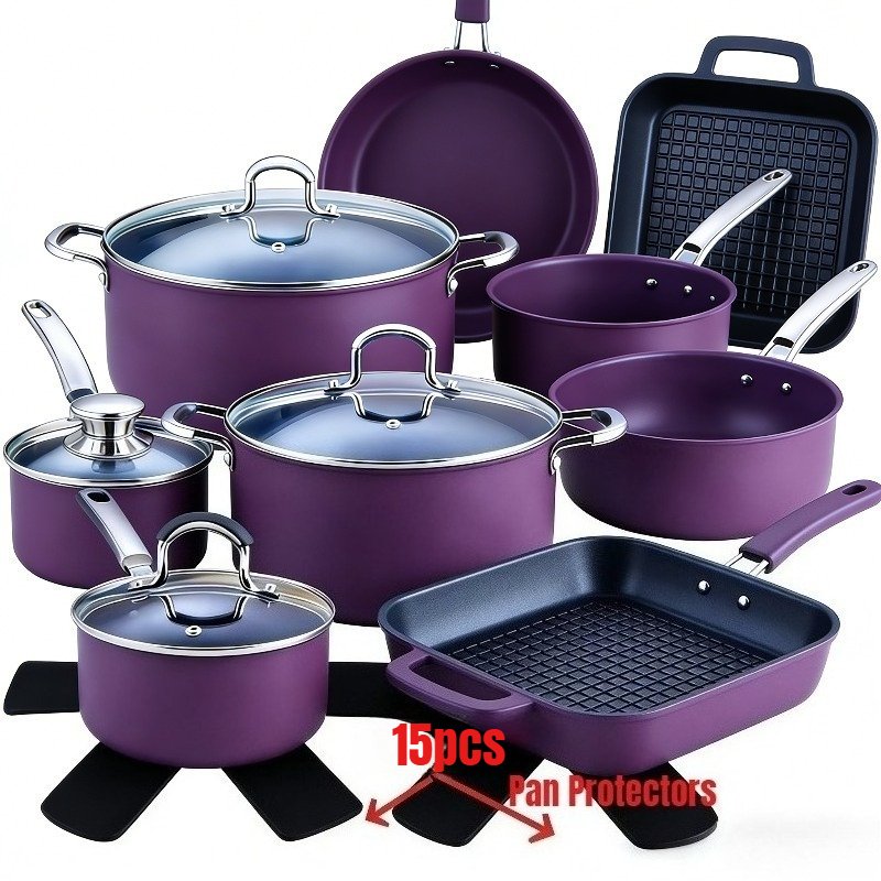 Set of 15pcs High-Quality Non-Stick Pot Holders with Scratch-Resistant Pattern. Washable And Reusable, These Felt Pot Holders Are Suitable for All Types of Cookware. They Protect Your Pots And Pans, Are Durable, And Provide a Non-Slip Grip. Compa - Image 5
