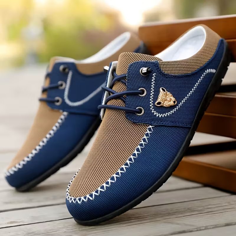 Zapatos De Hombreautumn New Men's Home Shoes, Made of High-quality Breathable Fabric, Fashionable Contrasting Color Design, Lined with Fabric, Providing Good Comfort, Soft and Skin Friendly, Suitable for Indoor Leisure and Sports, Versatile Equipment - Image 3