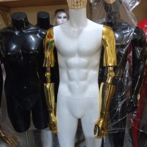 Full gold and white bendable hands mannequin