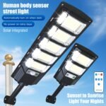 96LED/240LED Solar Streetlights, Super-High Lumen Solar Spotlights, IP65 Waterproof, with Motion Sensor, Suitable for Gardens, Driveways, Garages, And Commercial Areas