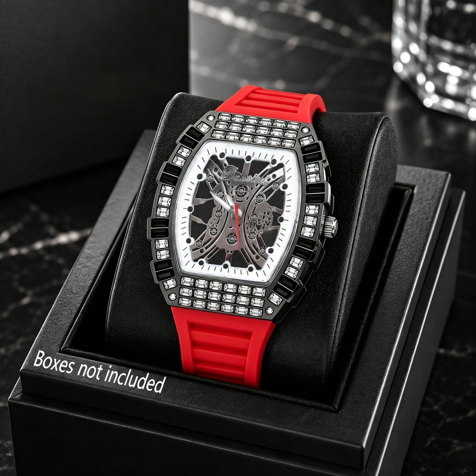 1pc Men'S Bucket Watch Luxury Men'S Quartz Watch, Men'S Fashion Retro Style Watch, Silicone Strap Business Casual Men'S Watch, for Daily Wear, Parties, Valentine'S Day, Easter, Christmas, New Year, Halloween, Ramadan, Gift for Friends And Family - Image 14