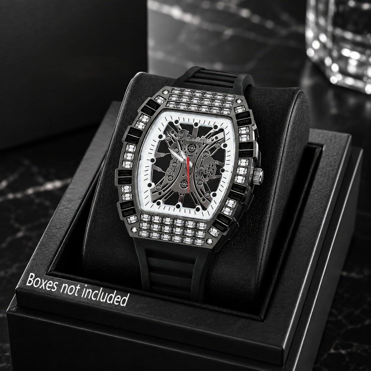 1pc Men'S Bucket Watch Luxury Men'S Quartz Watch, Men'S Fashion Retro Style Watch, Silicone Strap Business Casual Men'S Watch, for Daily Wear, Parties, Valentine'S Day, Easter, Christmas, New Year, Halloween, Ramadan, Gift for Friends And Family - Image 16