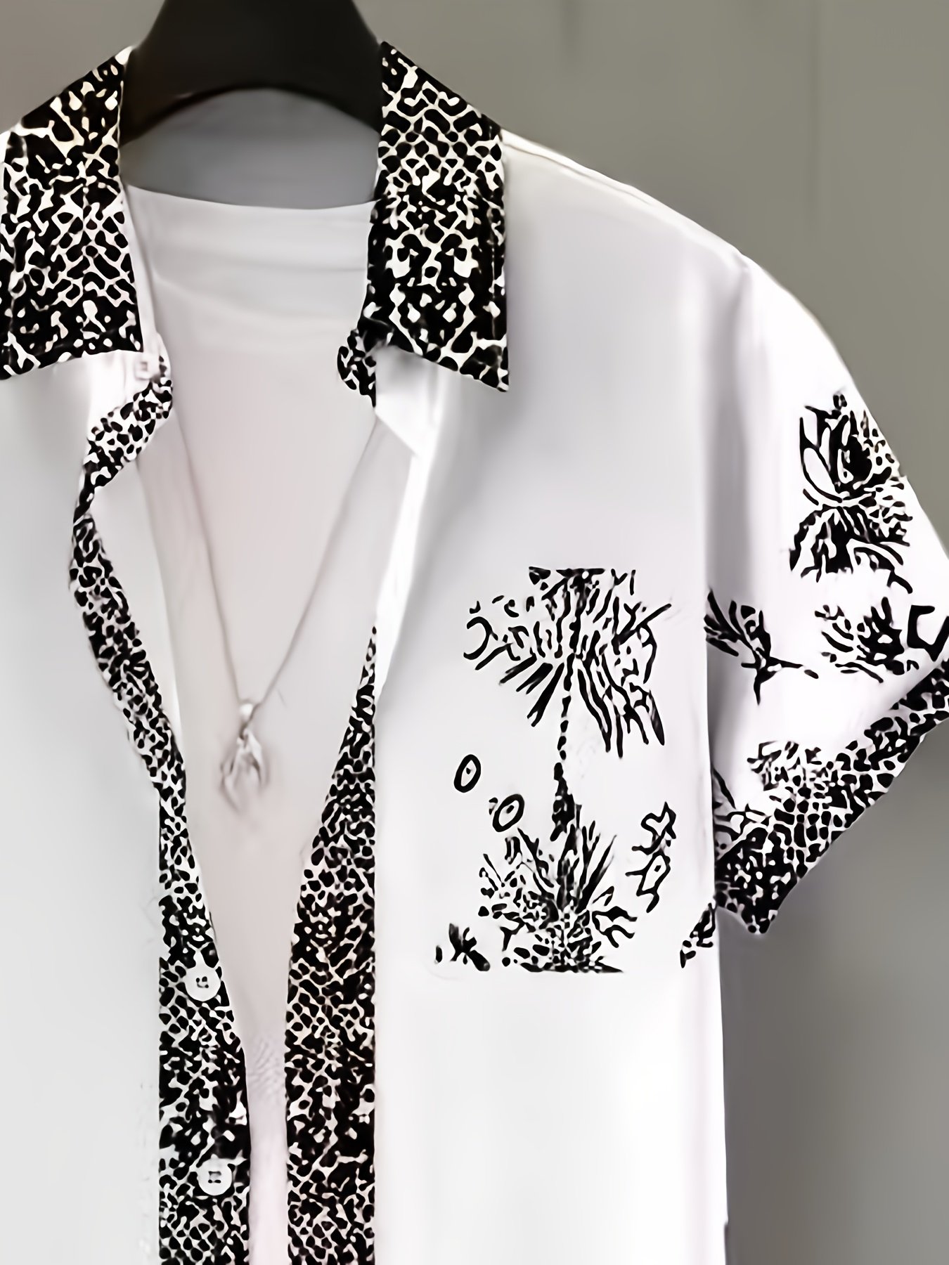 New Fashion Men's Casual Sport Short-Sleeve Shirt and Long Pants Set - Image 5