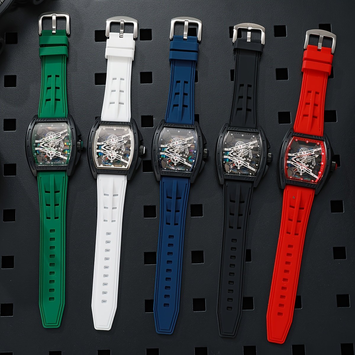 1pc Men'S Bucket Watch Luxury Men'S Quartz Watch, Men'S Fashion Retro Style Watch, Silicone Strap Business Casual Men'S Watch, for Daily Wear, Parties, Valentine'S Day, Easter, Christmas, New Year, Halloween, Ramadan, Gift for Friends And Family - Image 10
