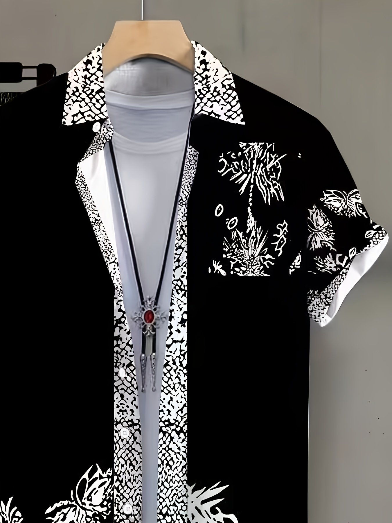 New Fashion Men's Casual Sport Short-Sleeve Shirt and Long Pants Set - Image 4