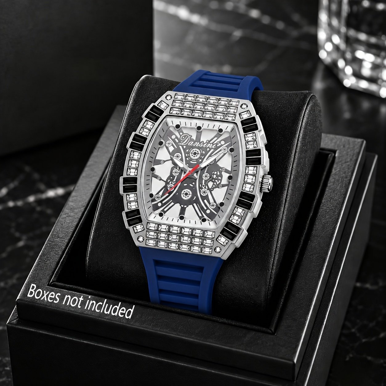 1pc Men'S Bucket Watch Luxury Men'S Quartz Watch, Men'S Fashion Retro Style Watch, Silicone Strap Business Casual Men'S Watch, for Daily Wear, Parties, Valentine'S Day, Easter, Christmas, New Year, Halloween, Ramadan, Gift for Friends And Family - Image 15