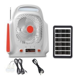 Rechargeable Solar Fan with LED Lamps